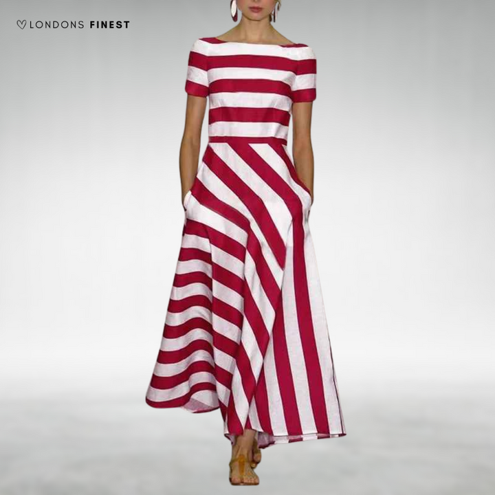 Marina™ Elegant Stripe Maxi Dress