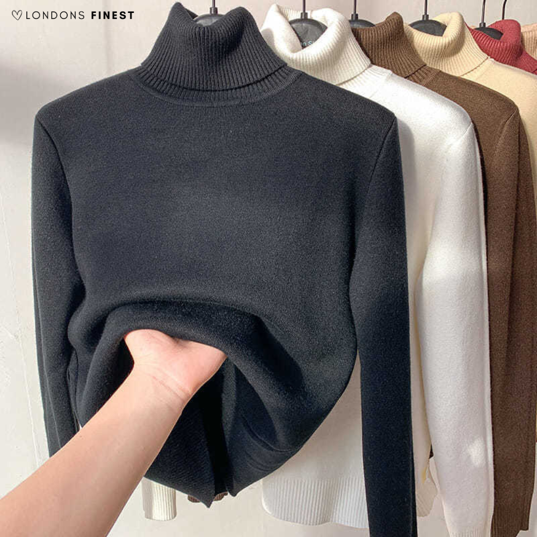 Elena™ Fleece-Lined Turtleneck Jumper